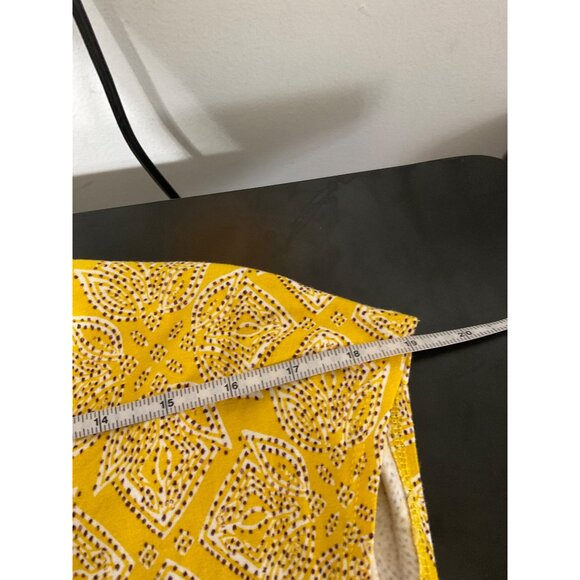 MAEVE by ANTHROPOLOGIE Fete Midi Asymmetrical Dress Yellow size Medium - Picture 11 of 14